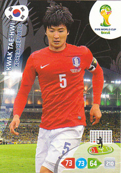 Kwak Tae-Hwi South Korea Panini 2014 World Cup #237